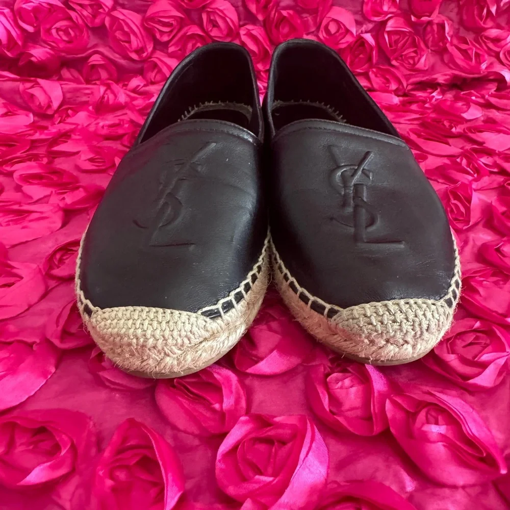 Logo Espadrille Flat Women Saint Laurent 🖤